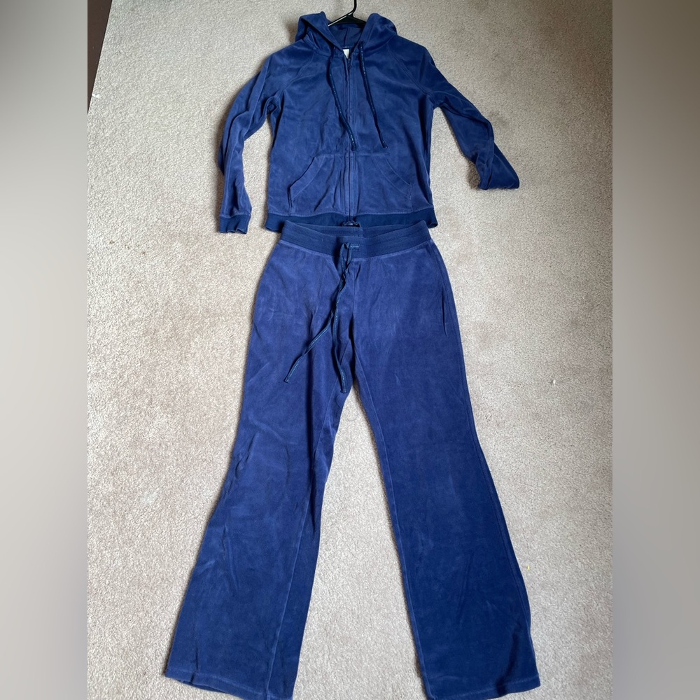 Women's 2 Piece Full Zip Hooded Jacket Wide Leg Pants  Active ,S